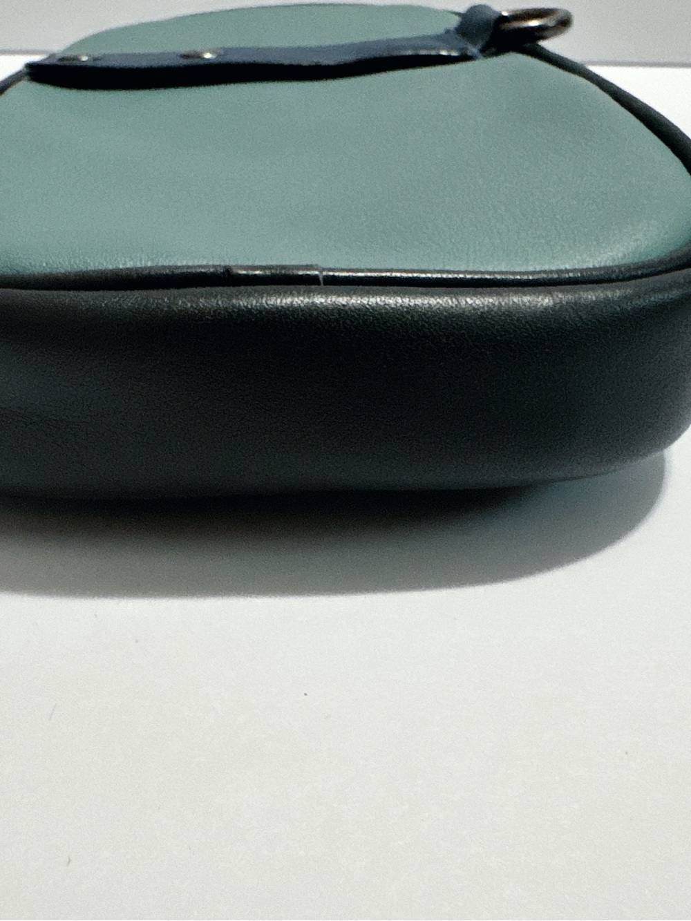 Coach Teal and Navy Leather Belt Pouch with Signature Patch - Picture 4 of 10
